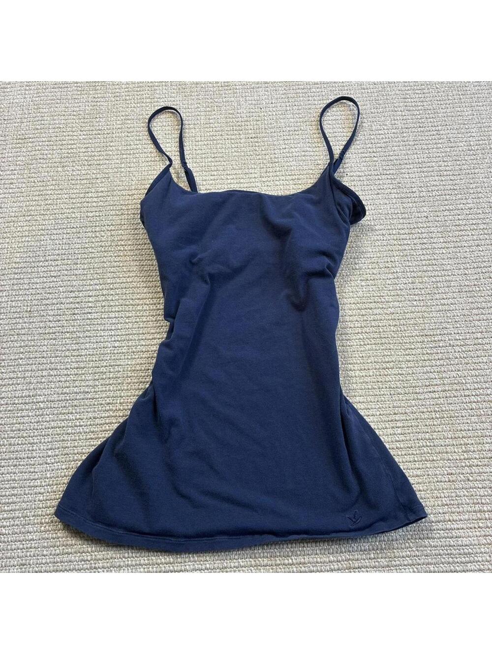Aerie dark blue fitted tank top w/ adjustable straps!!